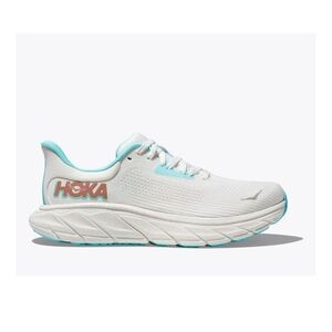 Hoka Arahi 7 White Frost and Rose Gold